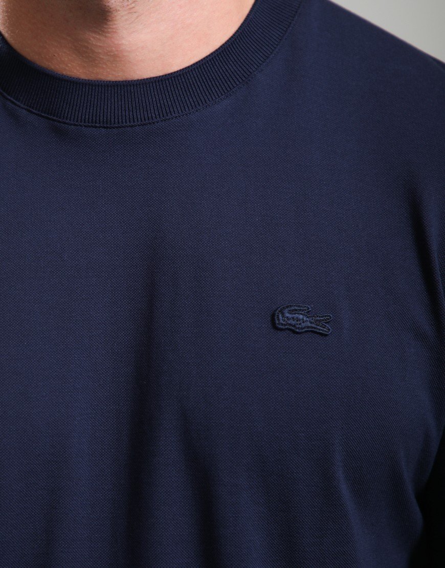 Lacoste Pima Cotton Pique T-Shirt Navy Blue