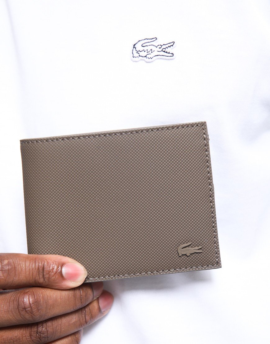 Lacoste Small Classic Pique Billfold Wallet Brown
