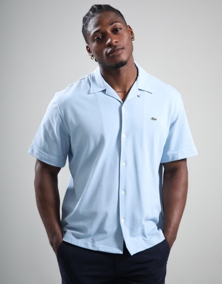 Lacoste Pique Short Sleeve Shirt Chambray