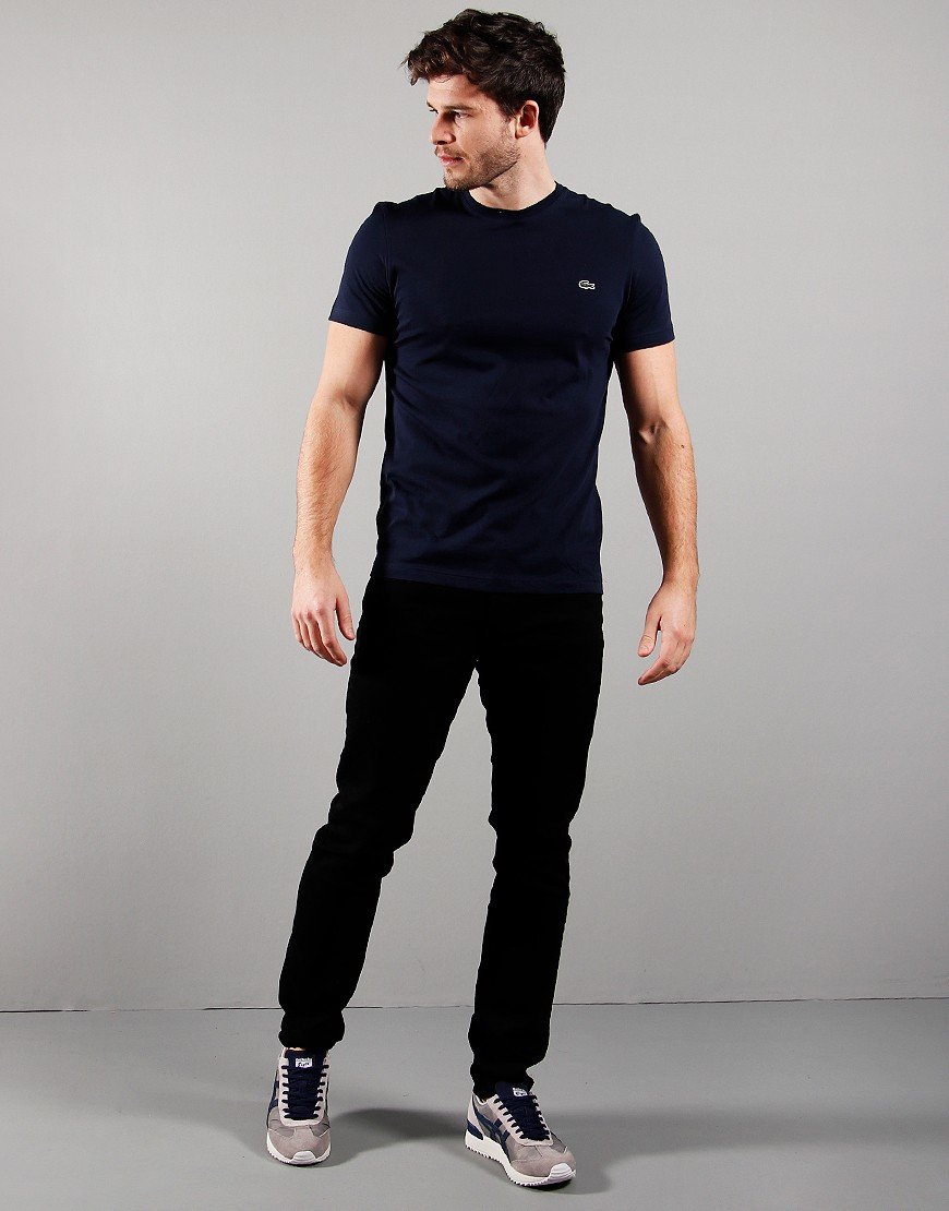 Lacoste Plain T-Shirt Navy Blue