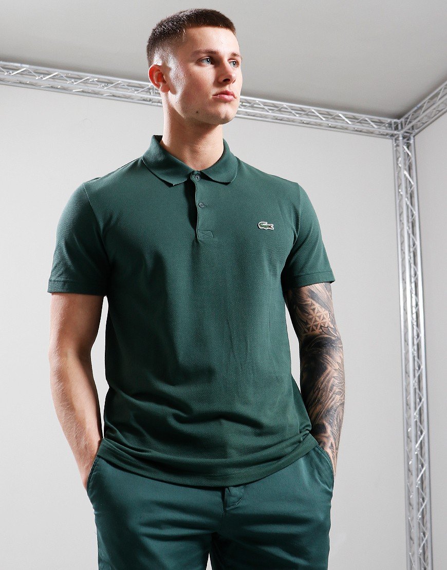 Lacoste Poly Cotton Polo Shirt Dark Green