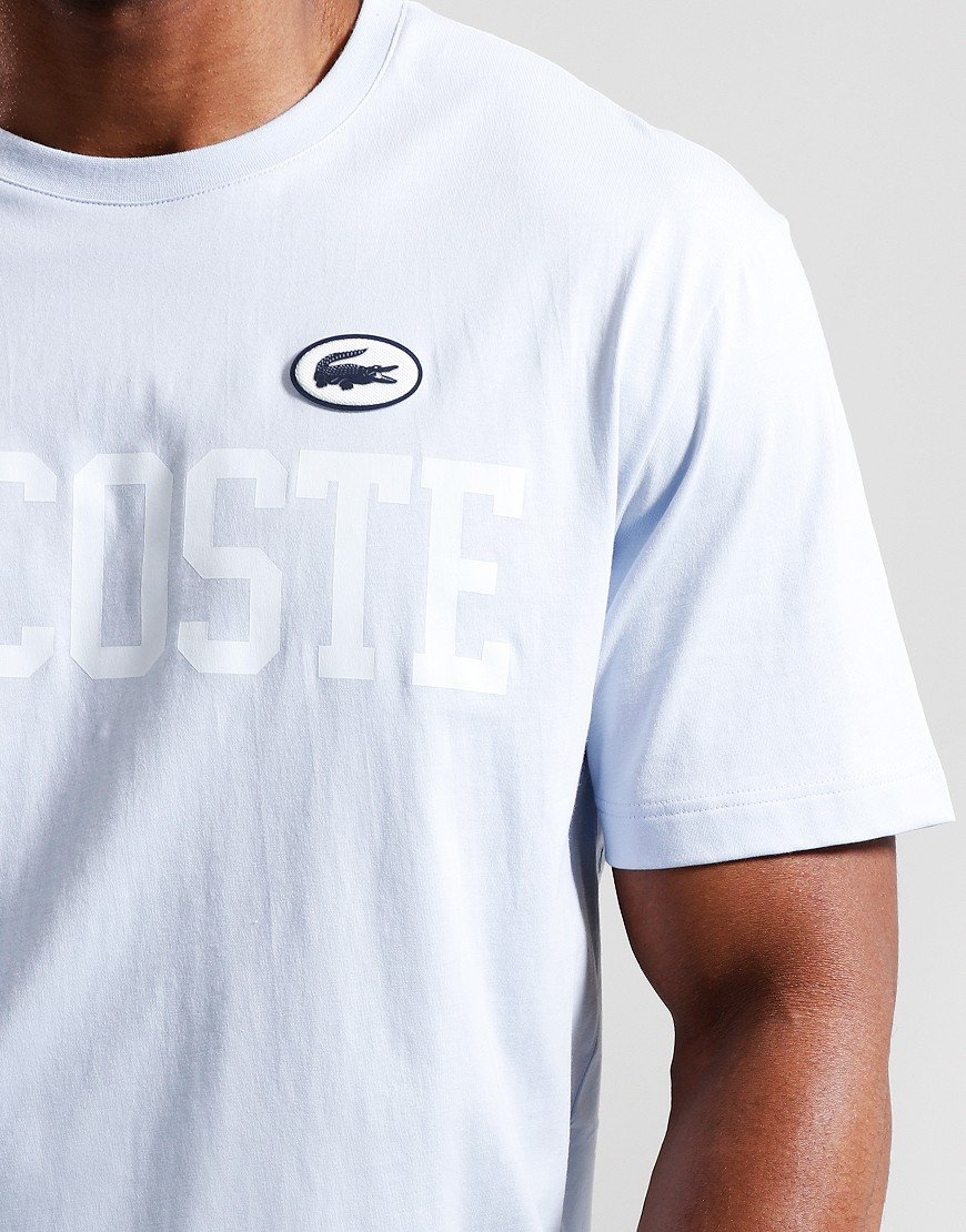 Lacoste Print And Badge T-Shirt Light Blue