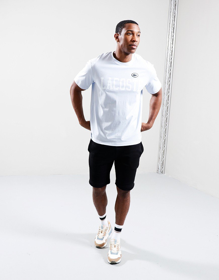 Lacoste Print And Badge T-Shirt Light Blue
