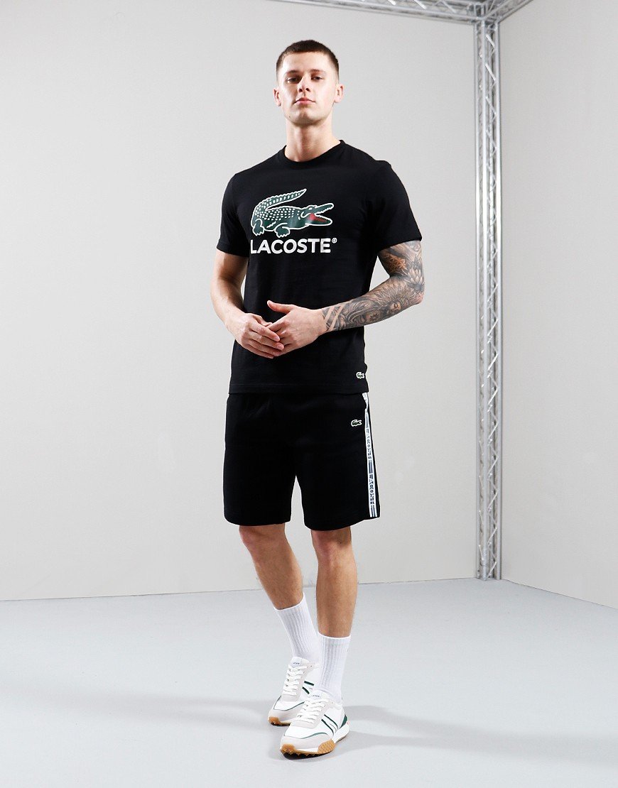 Lacoste Signature Print Logo T-Shirt Black
