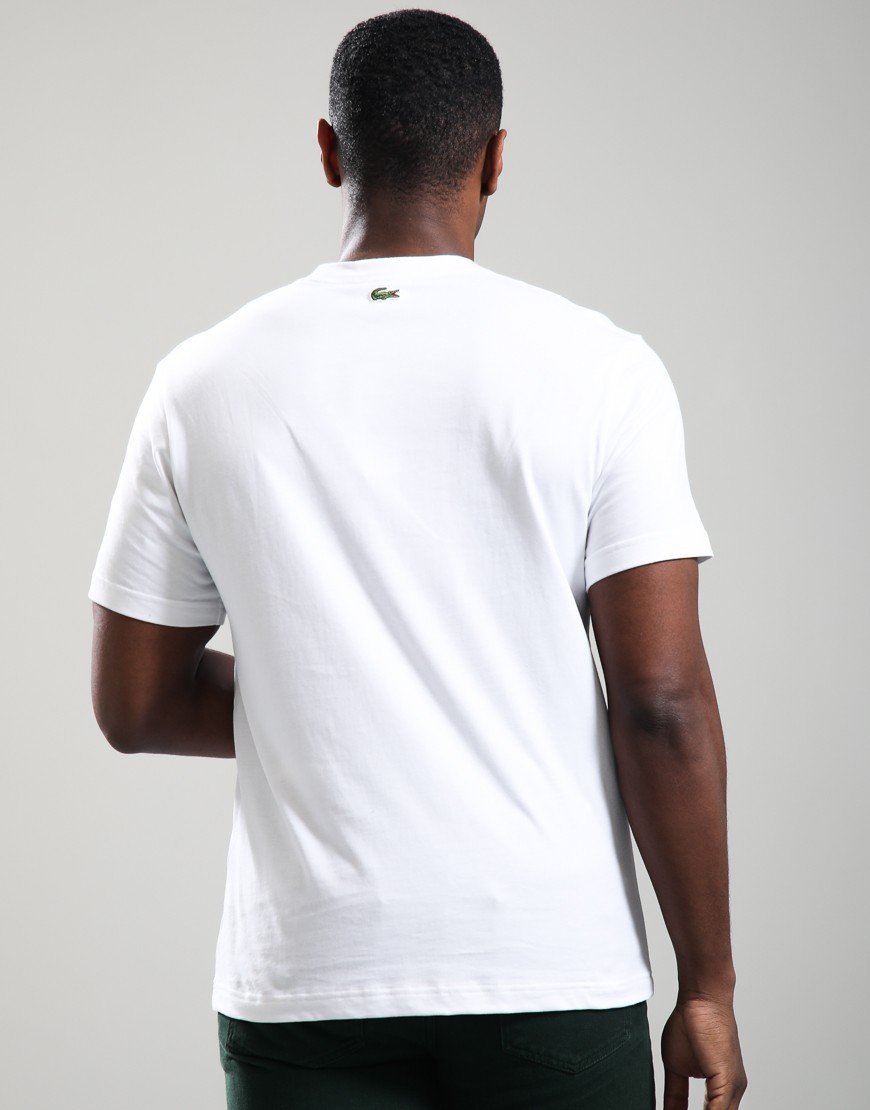 Lacoste Printed Cotton T-Shirt White