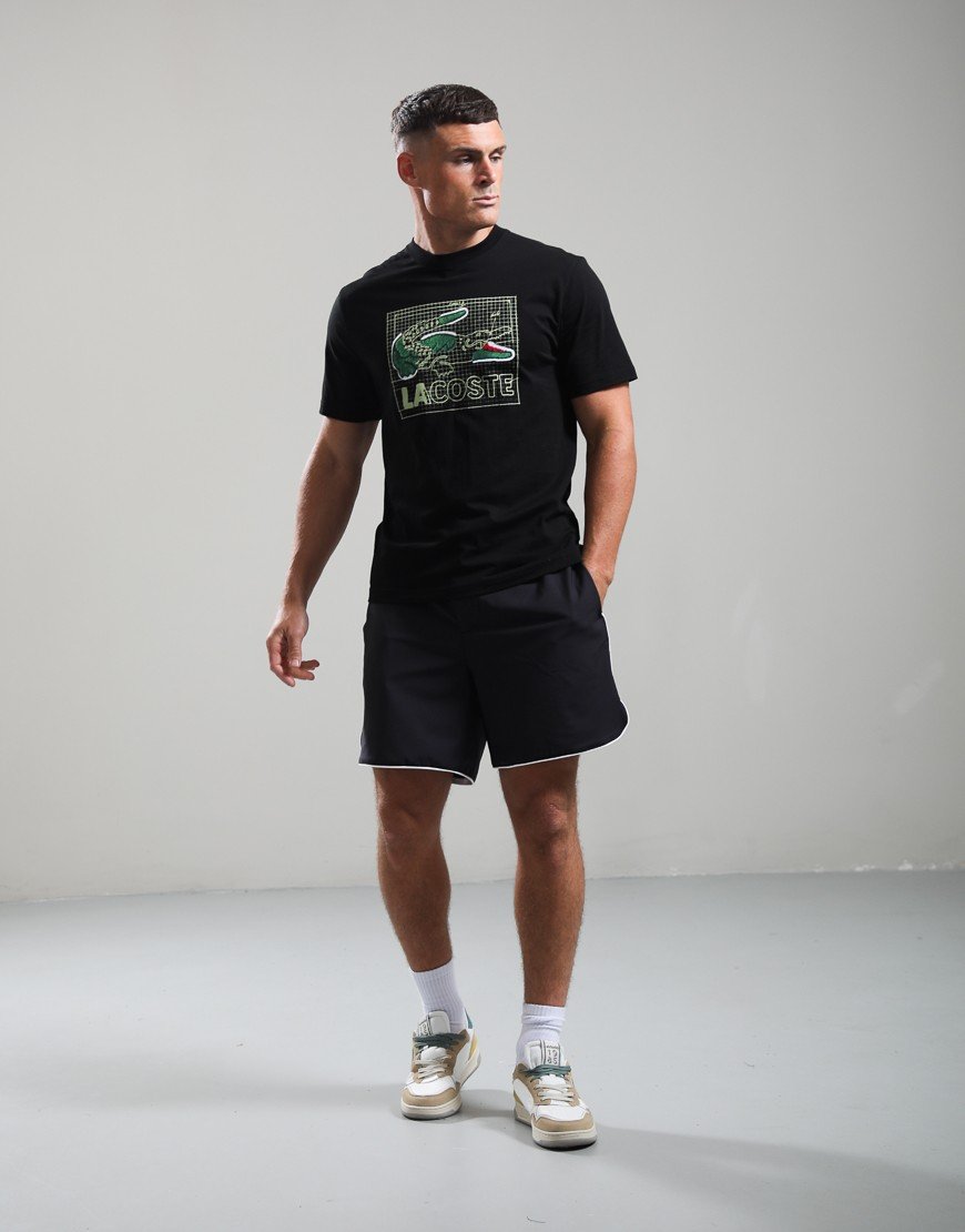 Barbour Printed Cotton T-Shirt Black