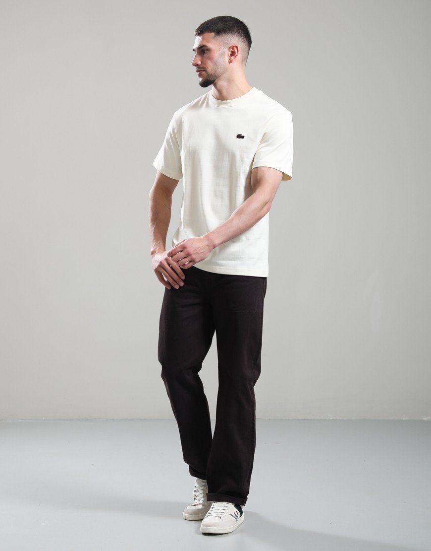 Lacoste Printed Heavy Cotton T-Shirt Lemon Beige