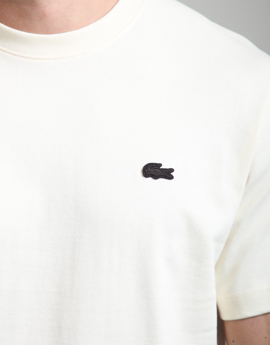 Lacoste Printed Heavy Cotton T-Shirt Lemon Beige