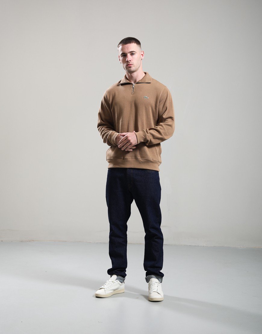 Lacoste 1/4 Zip Sweat Cookie