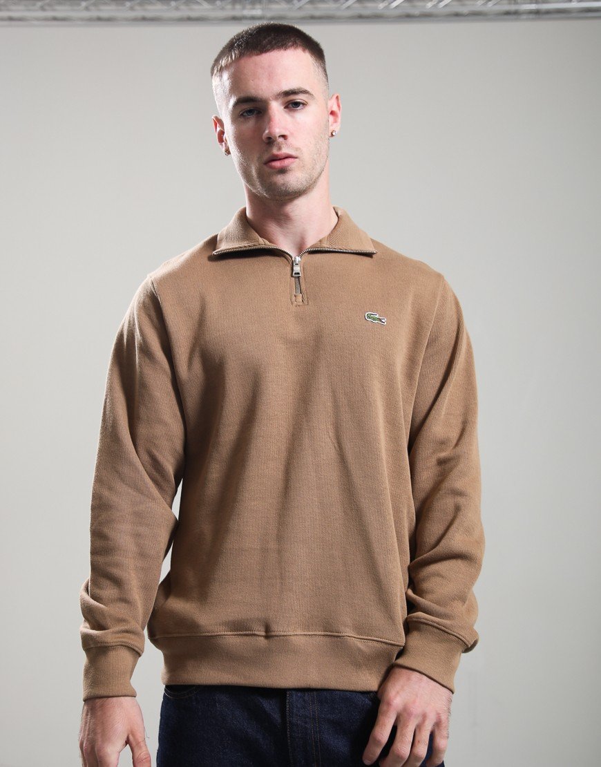 Lacoste 1/4 Zip Sweat Cookie