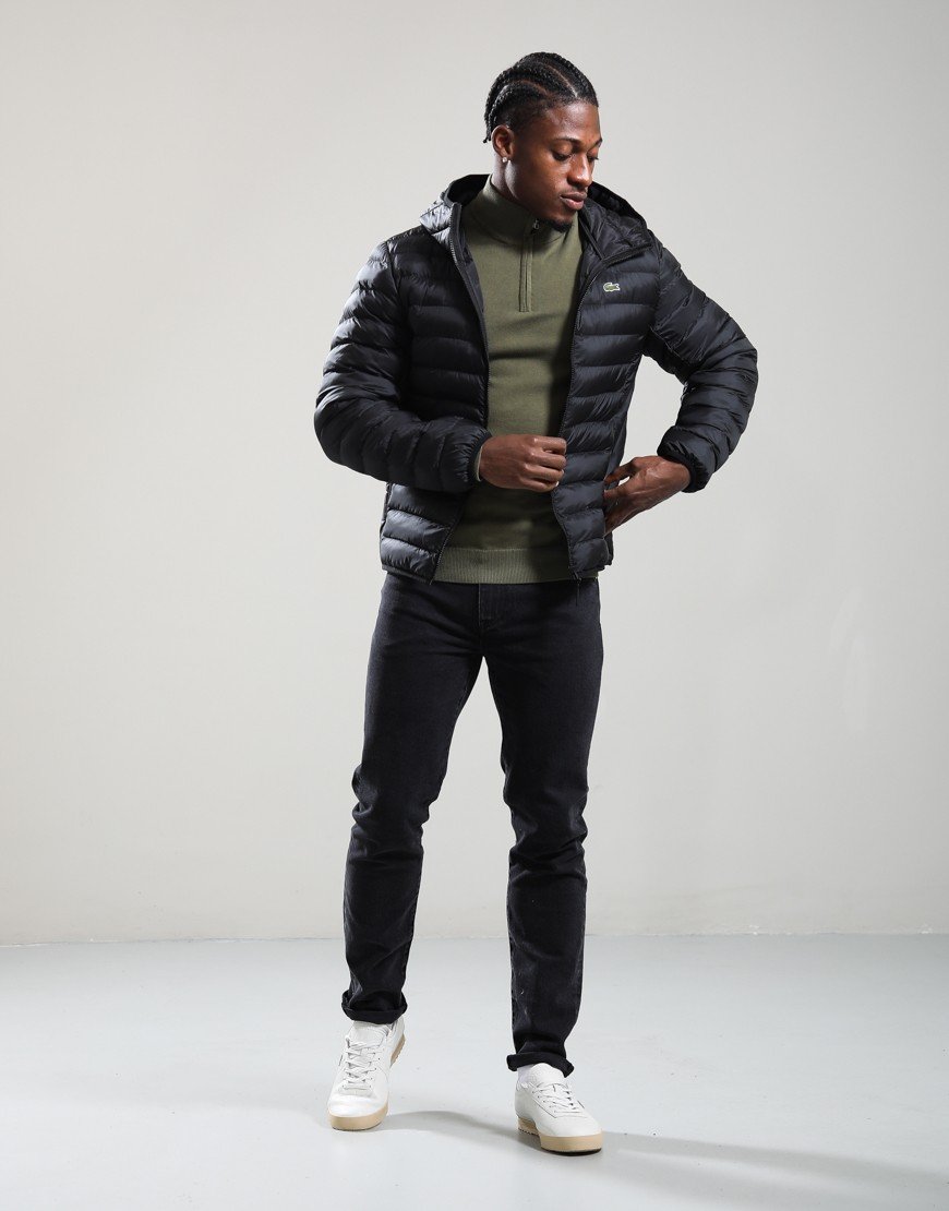 Lacoste Quilted Water Repellent Jacket Black Lacoste Quilted Water Repellent Jacket Black