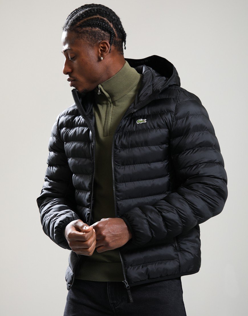 Lacoste Quilted Water Repellent Jacket Black Lacoste Quilted Water Repellent Jacket Black