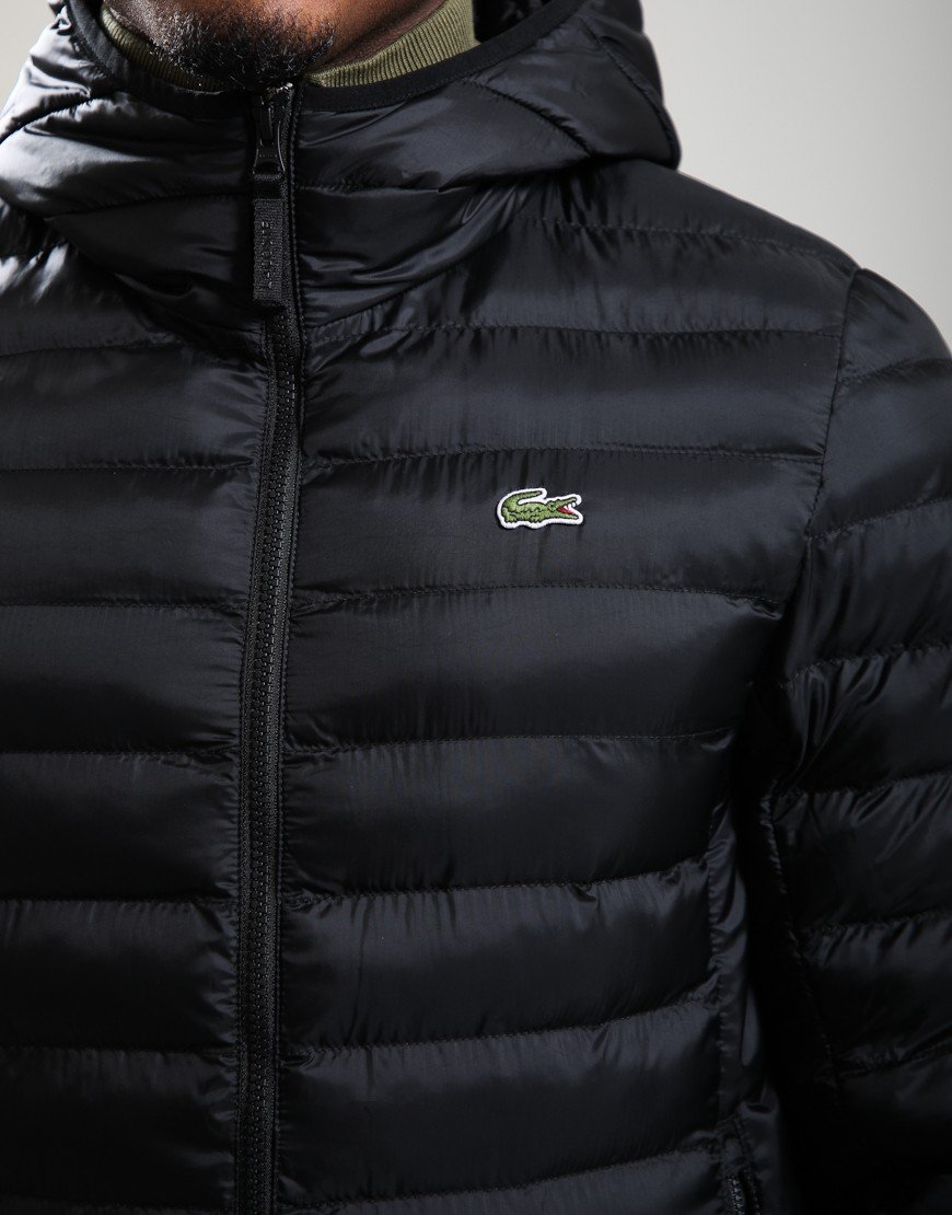 Lacoste Quilted Water Repellent Jacket Black Lacoste Quilted Water Repellent Jacket Black