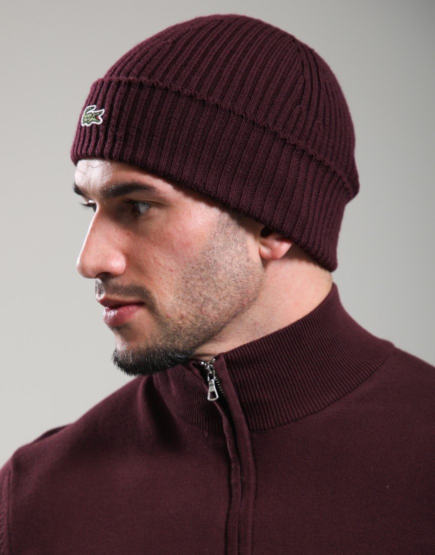 Lacoste Rib Wool Beanie Oxalis