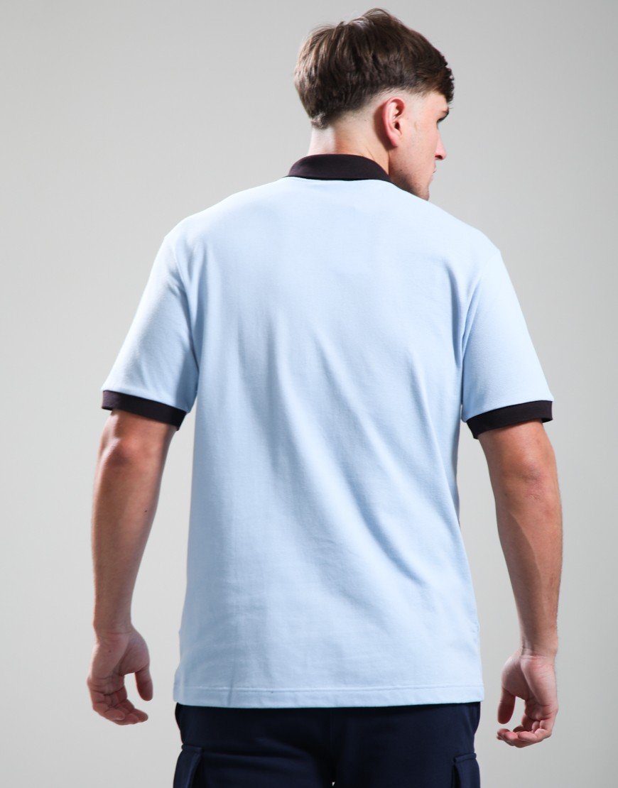 Lacoste Ribbed Collar Polo Shirt Chambray/Buffalo