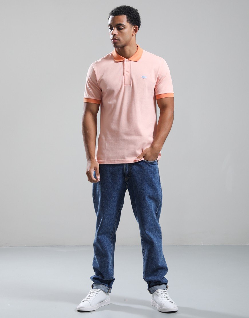 Lacoste Ribbed Collar Polo Shirt Miami/Blossom
