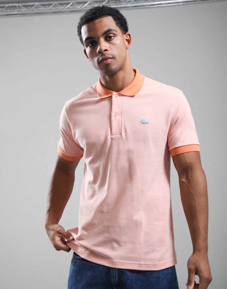 Lacoste Ribbed Collar Polo Shirt Miami/Blossom