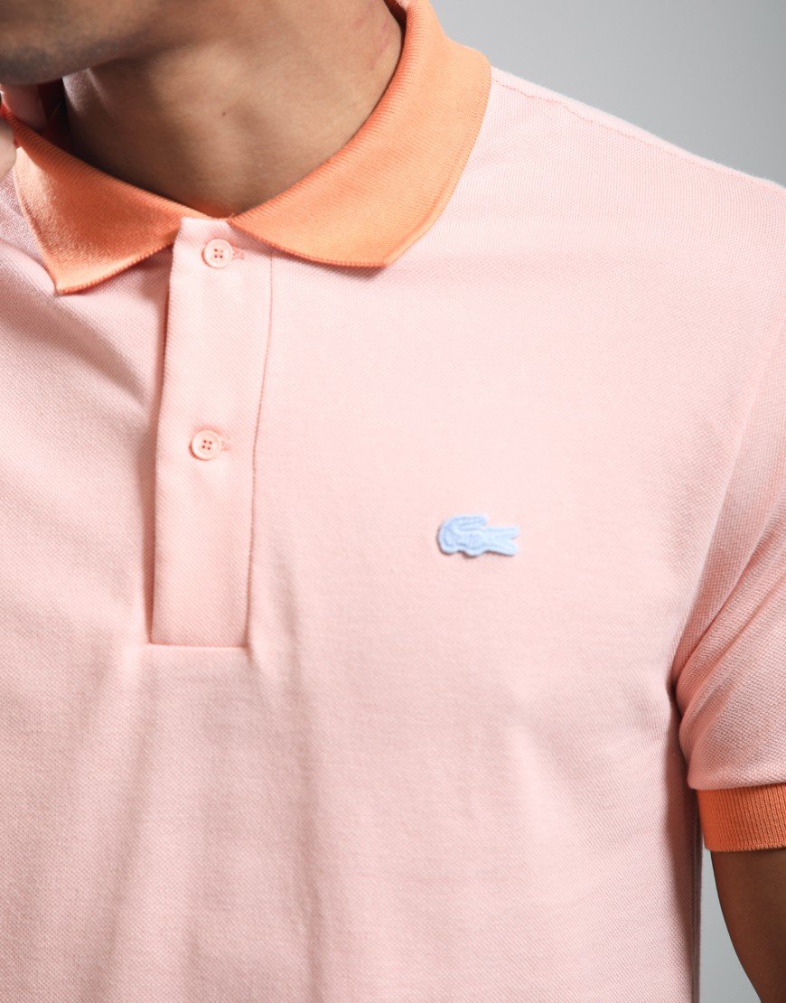 Lacoste Ribbed Collar Polo Shirt Miami/Blossom