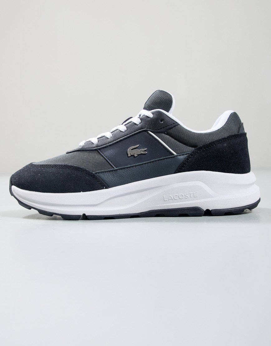 Lacoste Run Set CGR Bar Trainers Dark Grey/Black