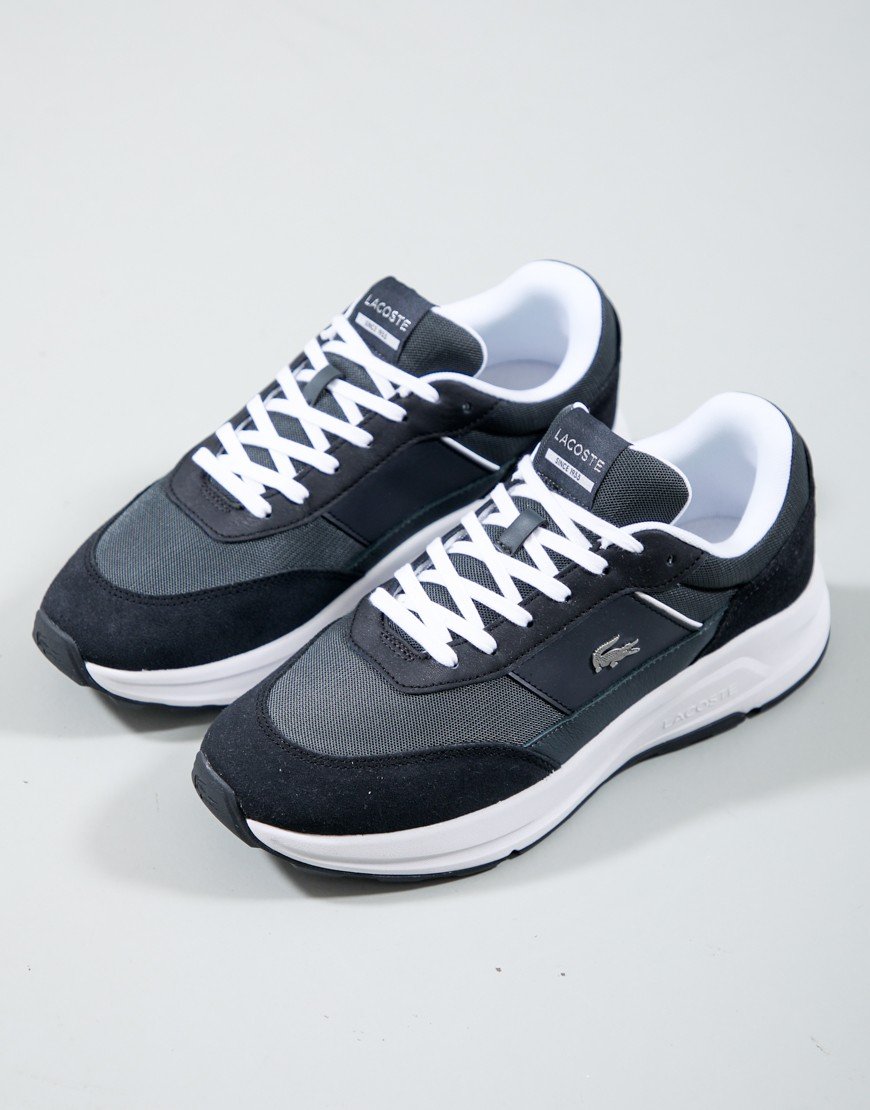 Lacoste Run Set CGR Bar Trainers Dark Grey/Black