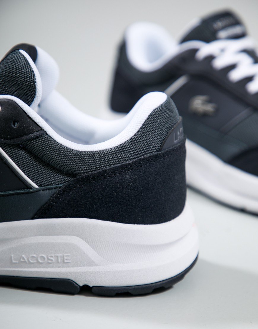 Lacoste Run Set CGR Bar Trainers Dark Grey/Black