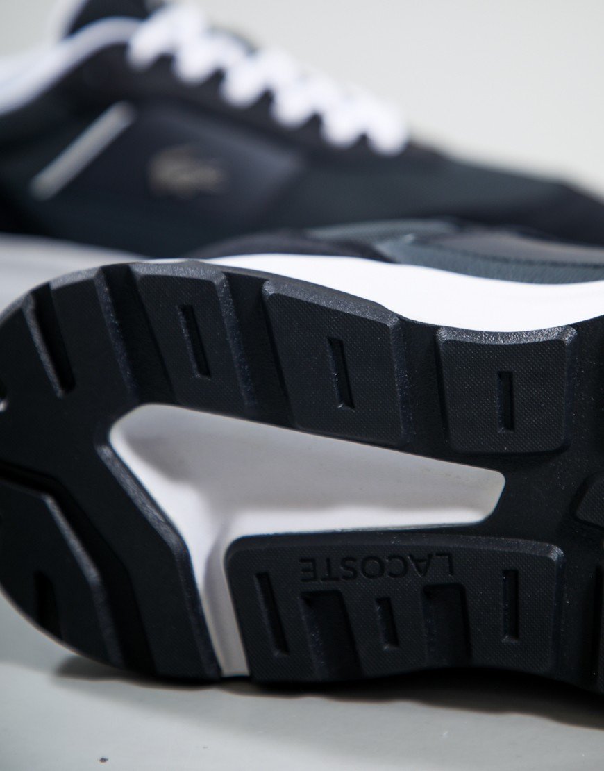 Lacoste Run Set CGR Bar Trainers Dark Grey/Black