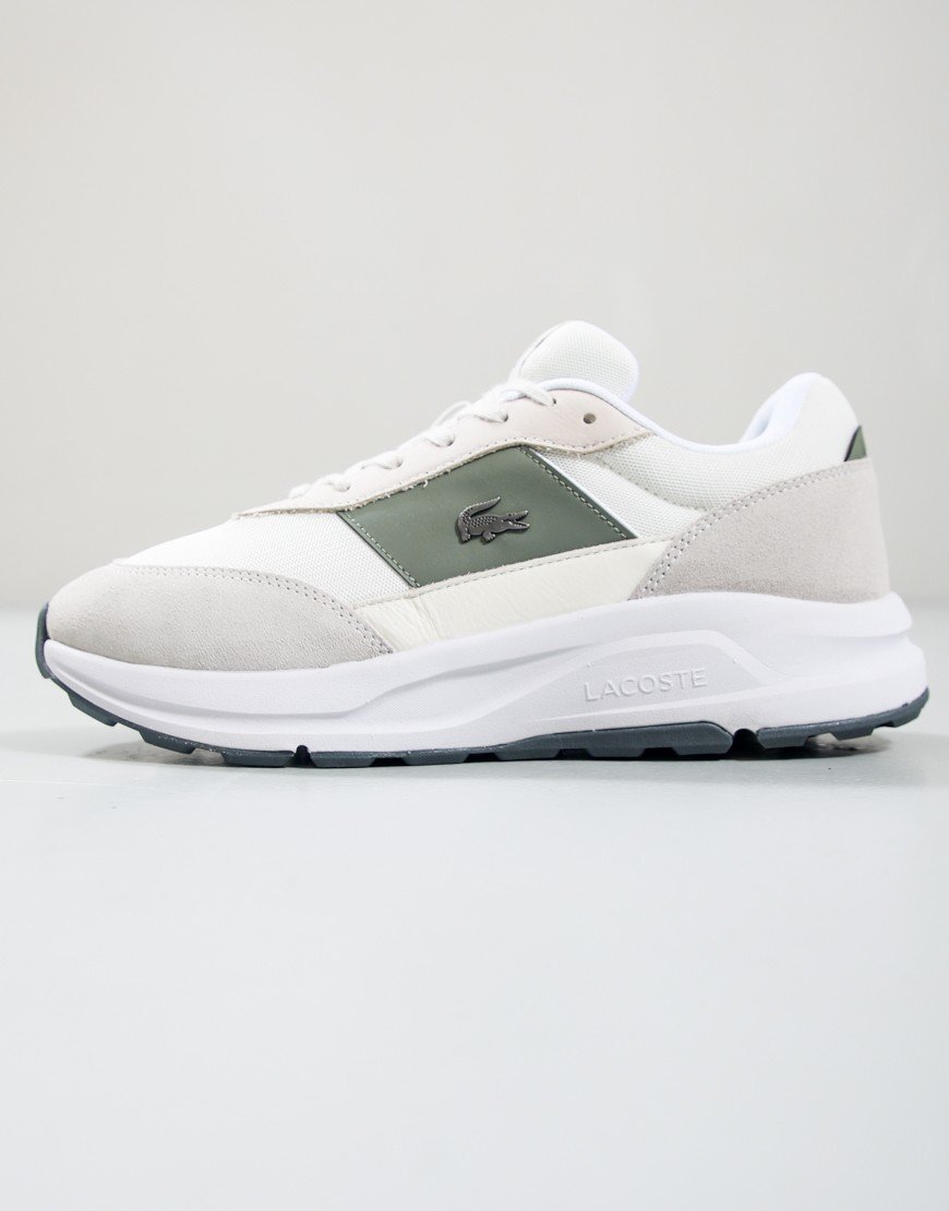 Lacoste Run Set CGR Bar Trainers Off White/Khaki
