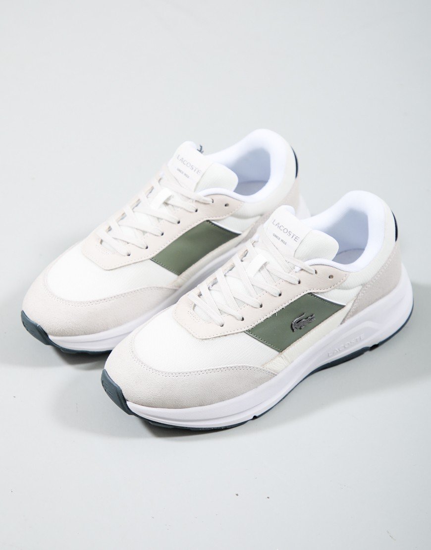 Lacoste Run Set CGR Bar Trainers Off White/Khaki