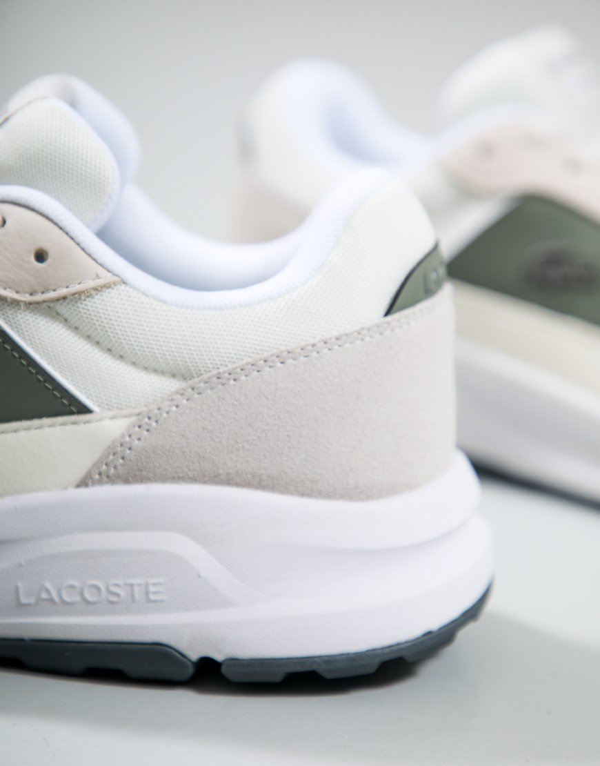 Lacoste Run Set CGR Bar Trainers Off White/Khaki