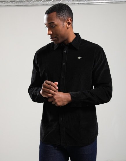 Lacoste Regular Velour Shirt Black