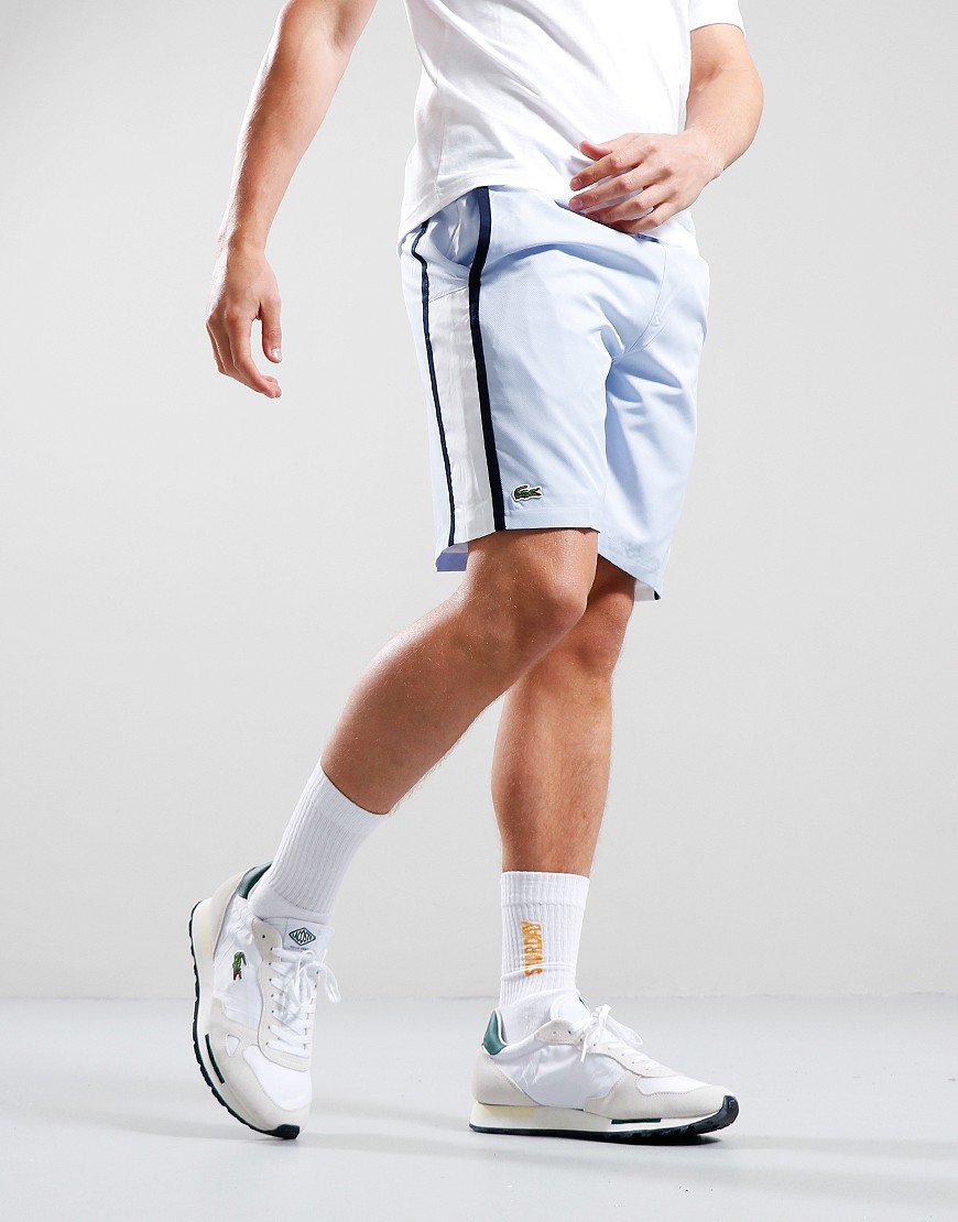 Lacoste Colourblock Lightweight Stripe Shorts Light Blue/White/Navy