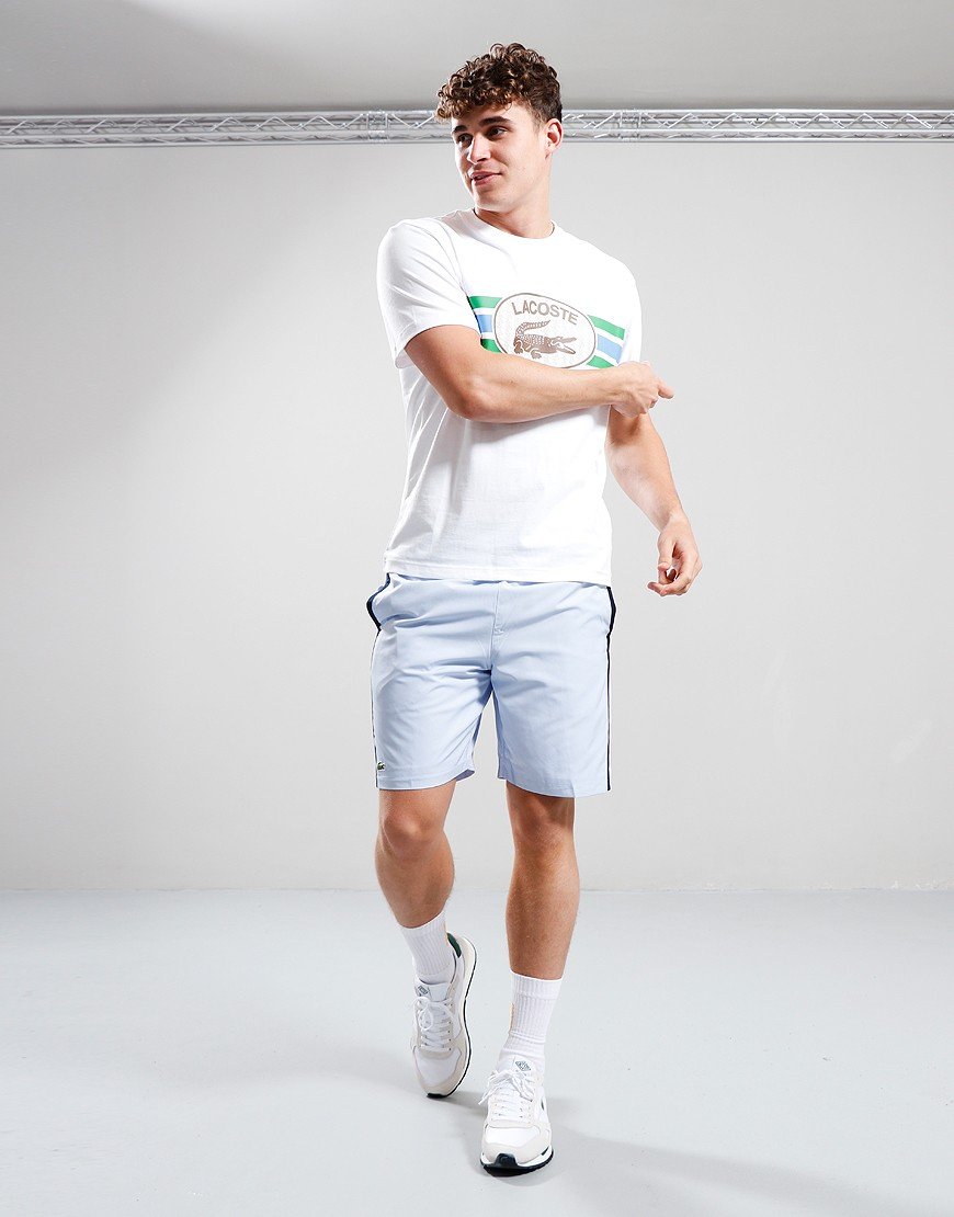 Lacoste Colourblock Lightweight Stripe Shorts Light Blue/White/Navy