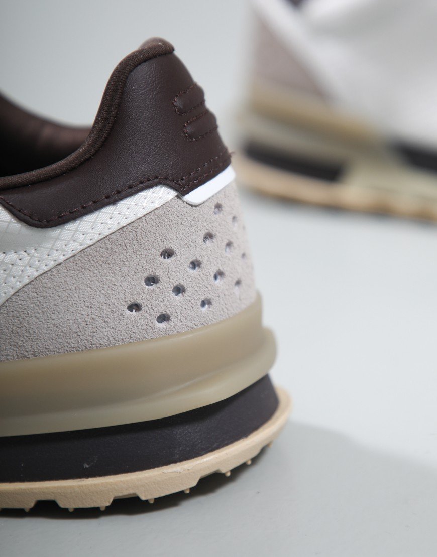Lacoste Slam Break Trainers Off White/Dark Brown