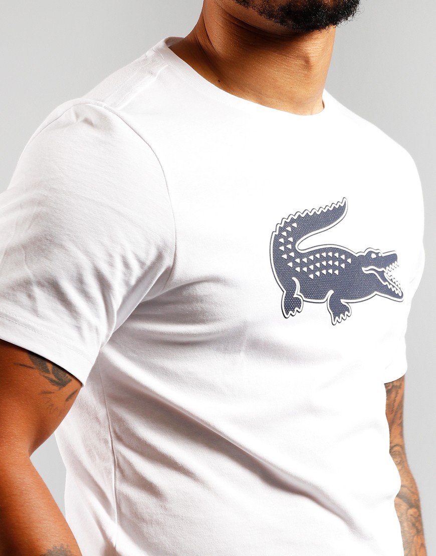 lacoste white crocodile