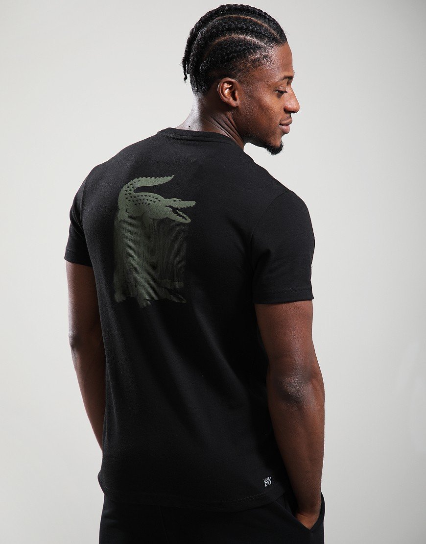 Lacoste Sport Printed Ultra Dry T-Shirt Black