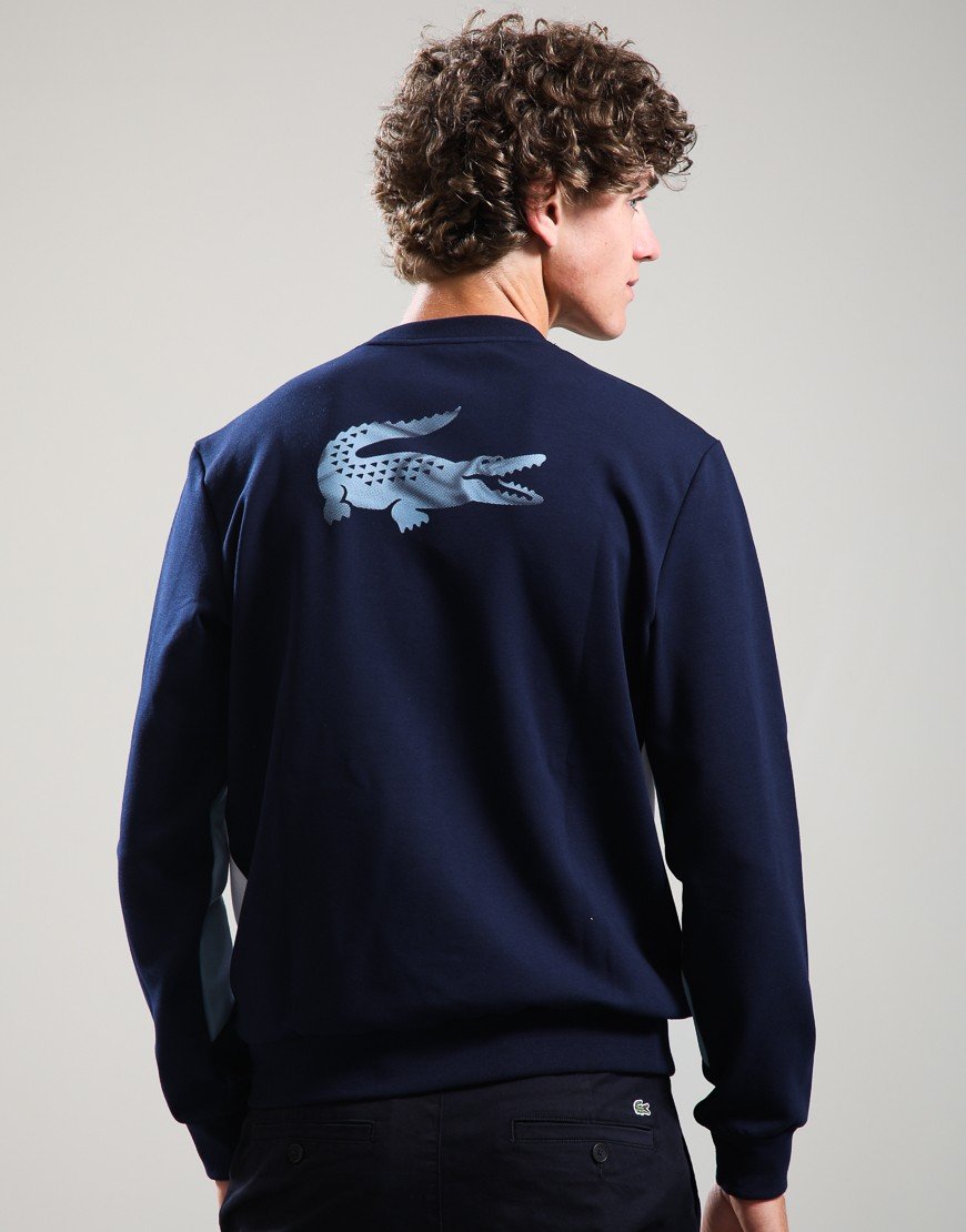 Lacoste Sports Colourblock Sweat Navy Blue/Aral-White