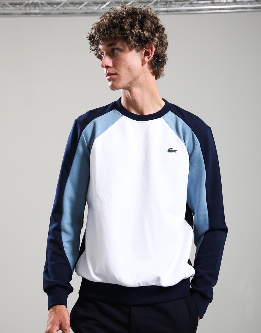 Lacoste Sports Colourblock Sweat Navy Blue/Aral-White