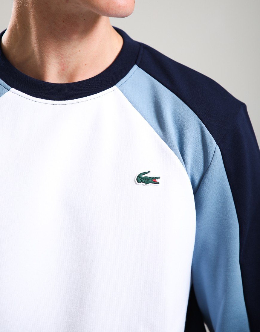 Lacoste Sports Colourblock Sweat Navy Blue/Aral-White