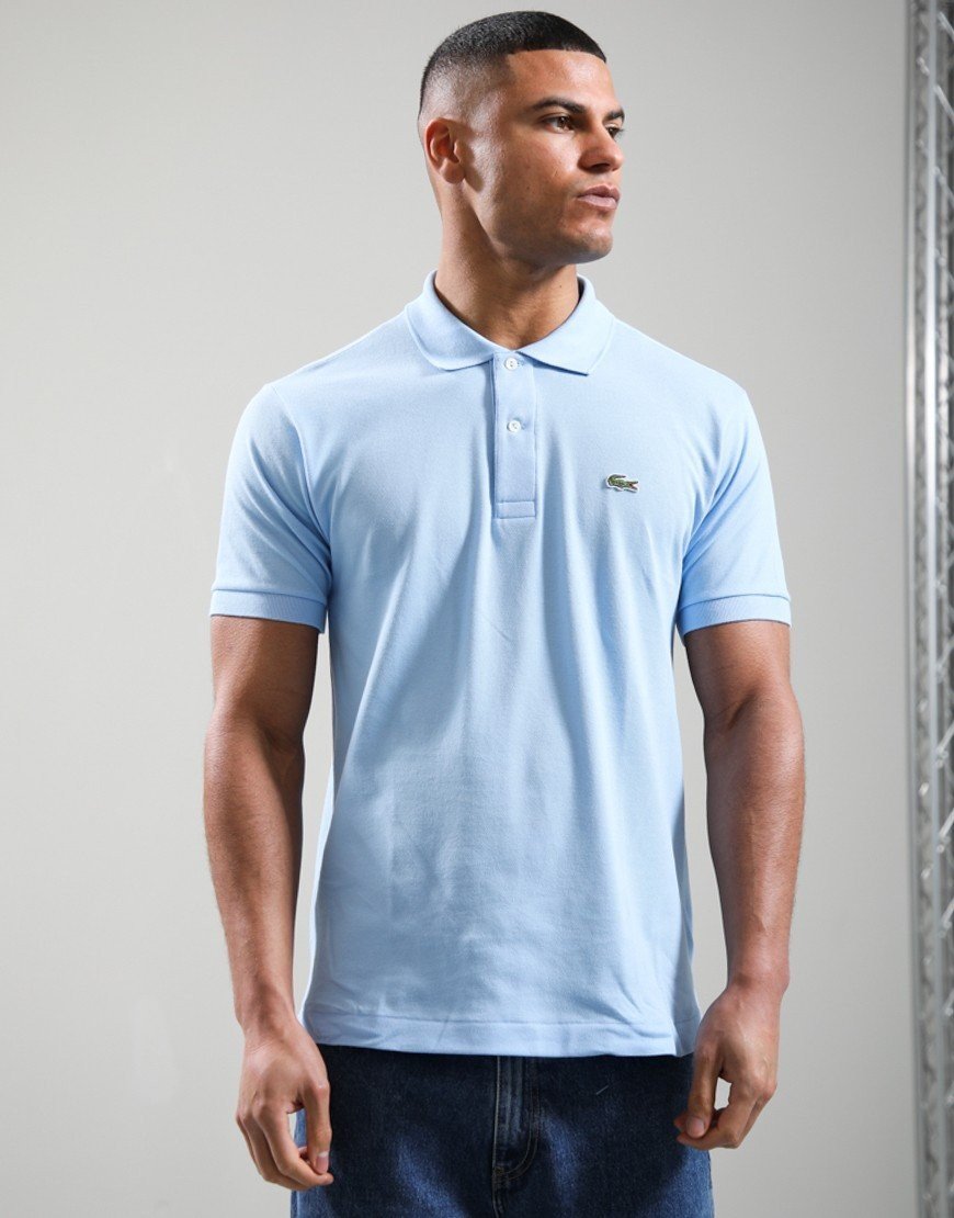 Lacoste Plain Polo Shirt Pale Blue