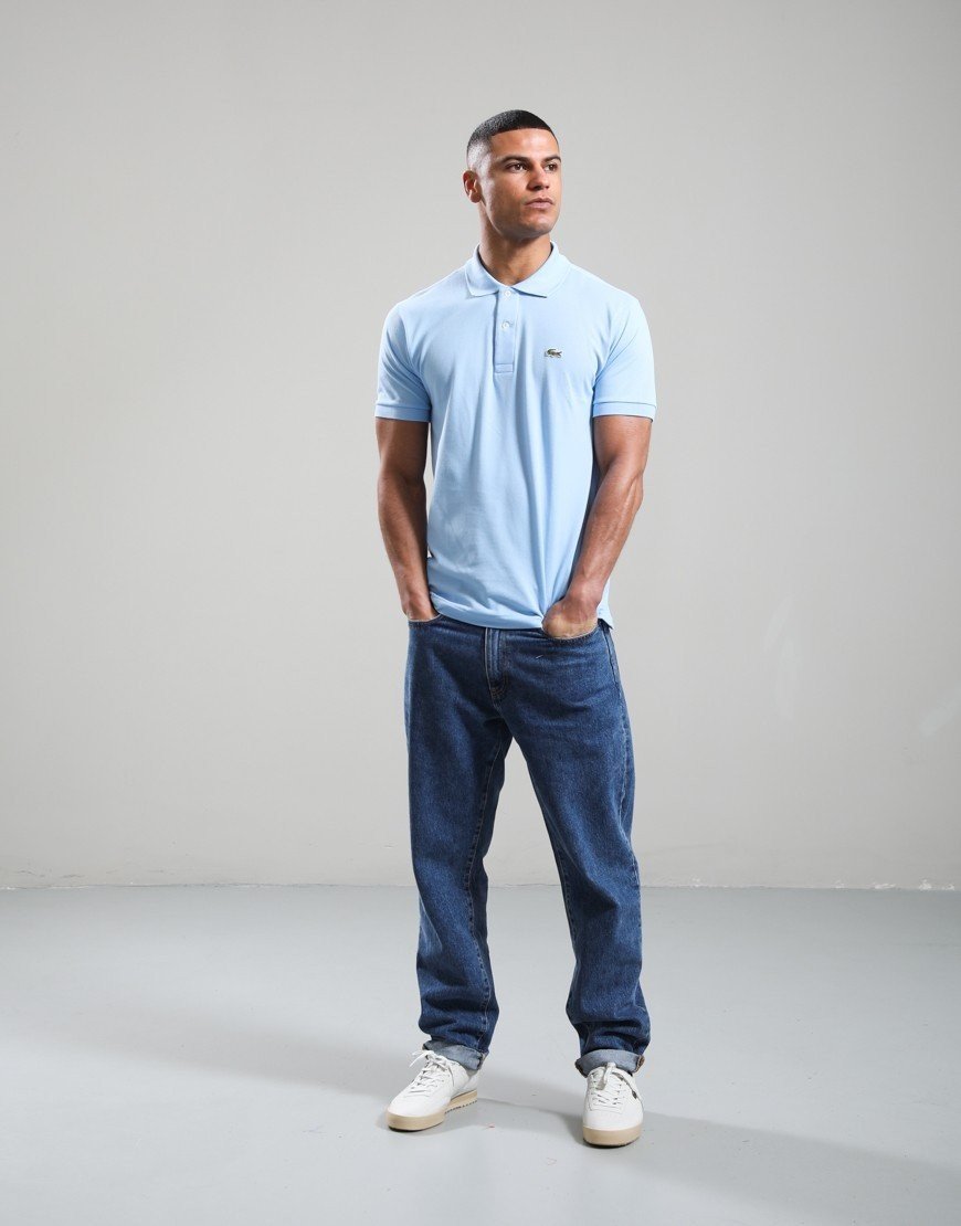 Lacoste Plain Polo Shirt Pale Blue