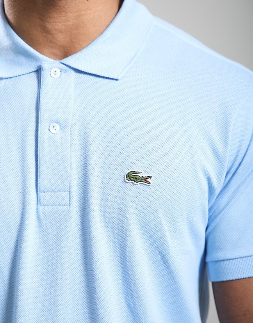 Lacoste Plain Polo Shirt Pale Blue