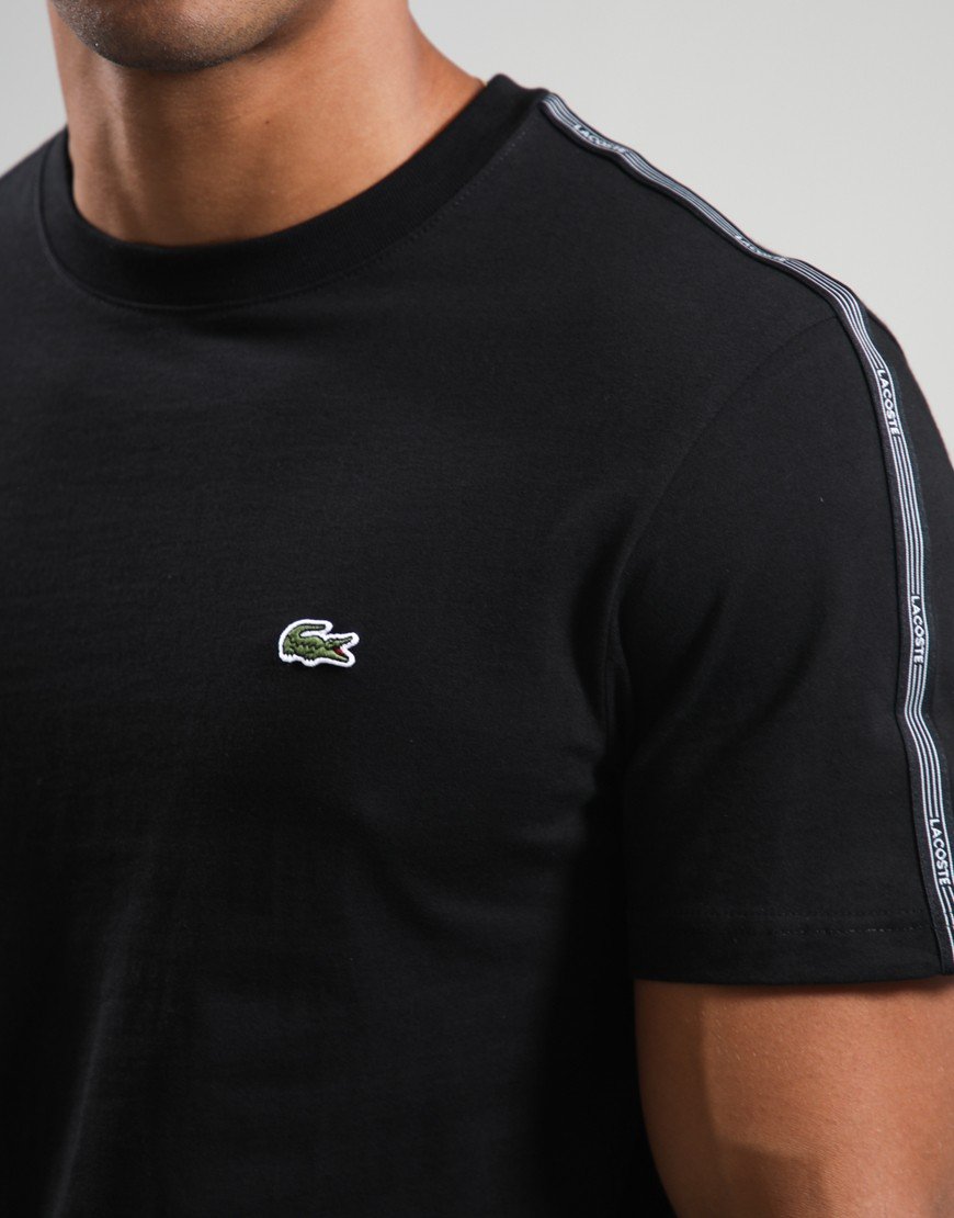 Lacoste Stripe Band T-Shirt Black