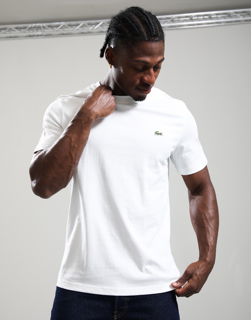 Lacoste Branded Stripe Band T-shirt Flour