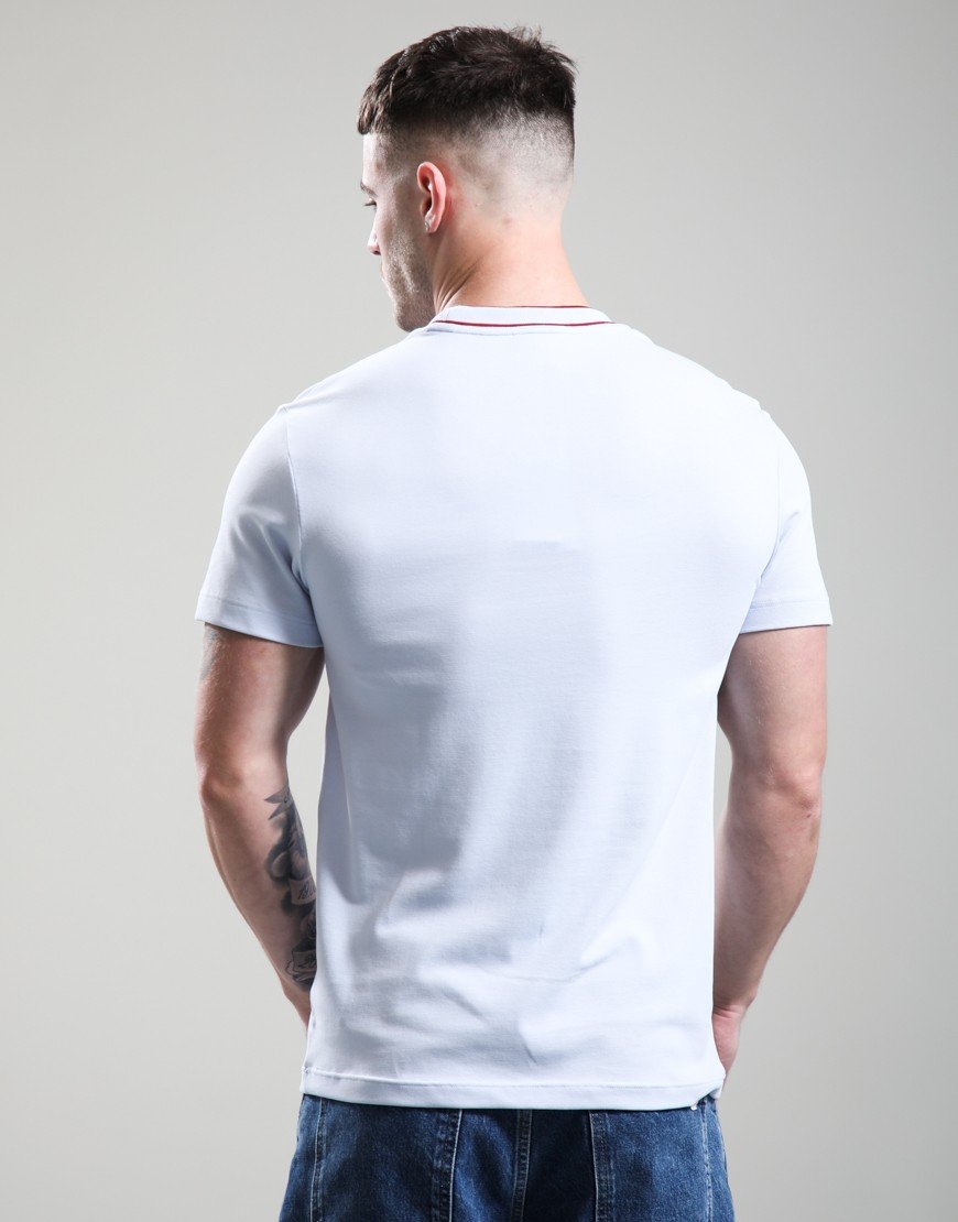 Lacoste Stripe Collar T-Shirt Light Blue