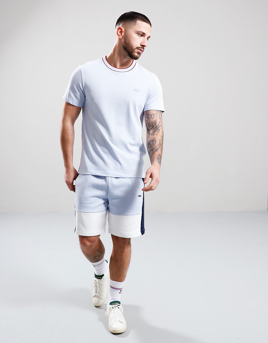 Lacoste Stripe Collar T-Shirt Light Blue