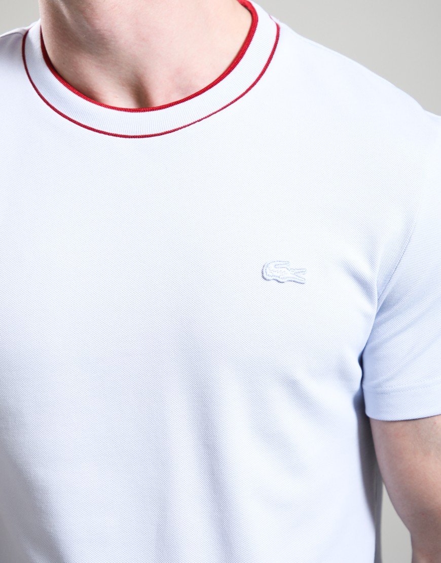 Lacoste Stripe Collar T-Shirt Light Blue