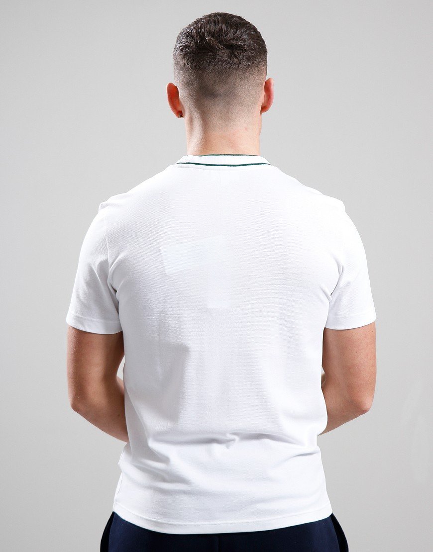 Lacoste Stripe Collar T-shirt White
