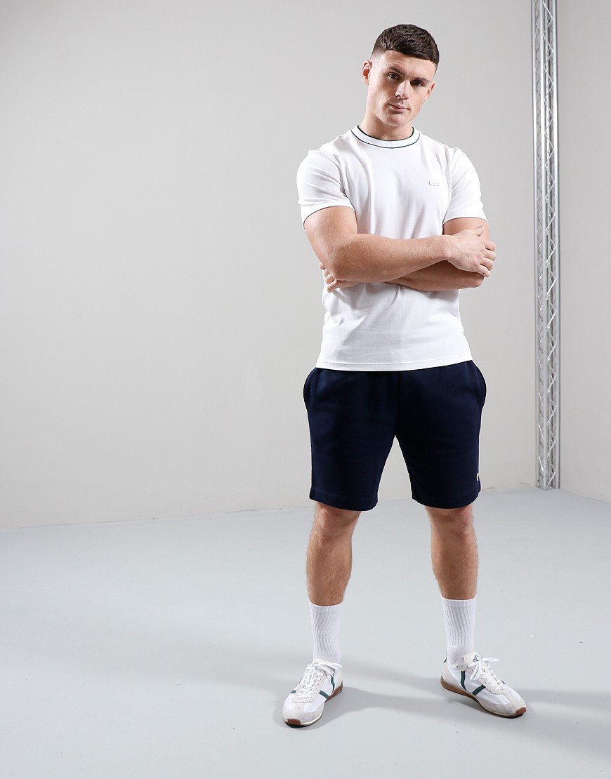 Lacoste Stripe Collar T-shirt White