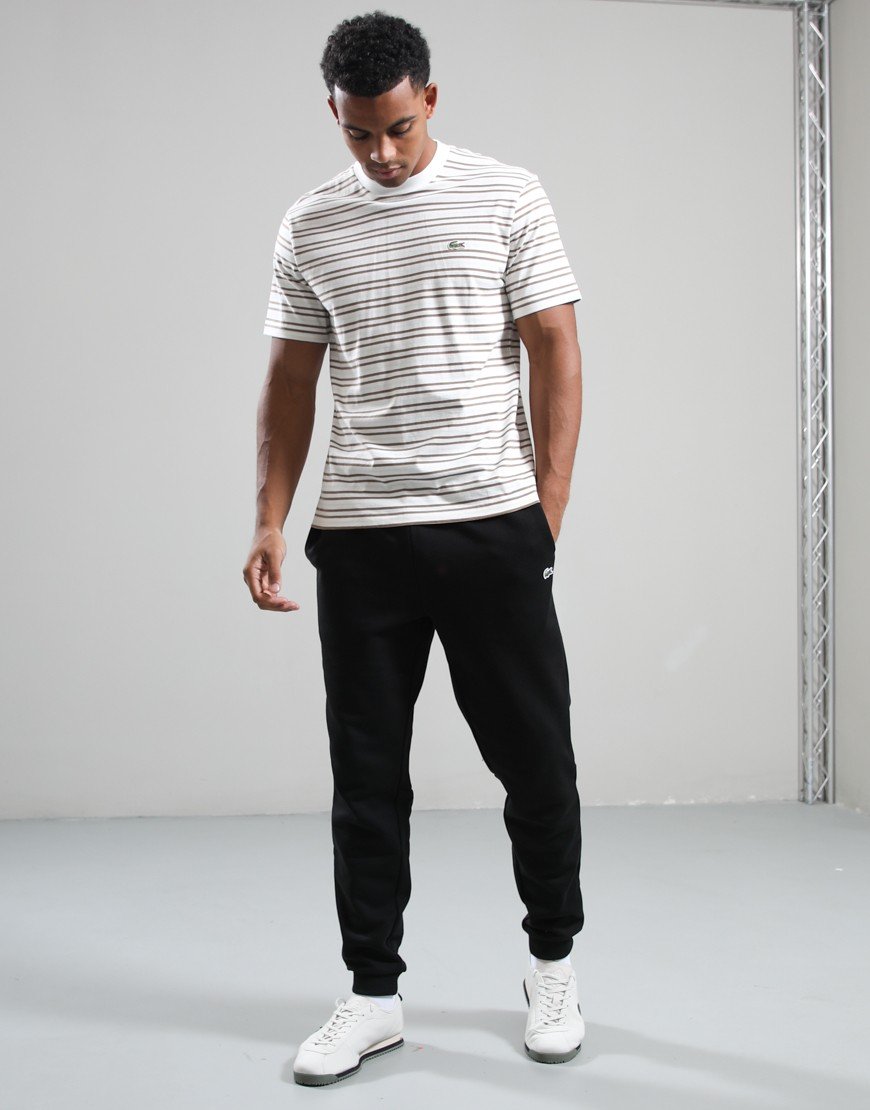 Lacoste Stripe T-Shirt Cookie/Flour