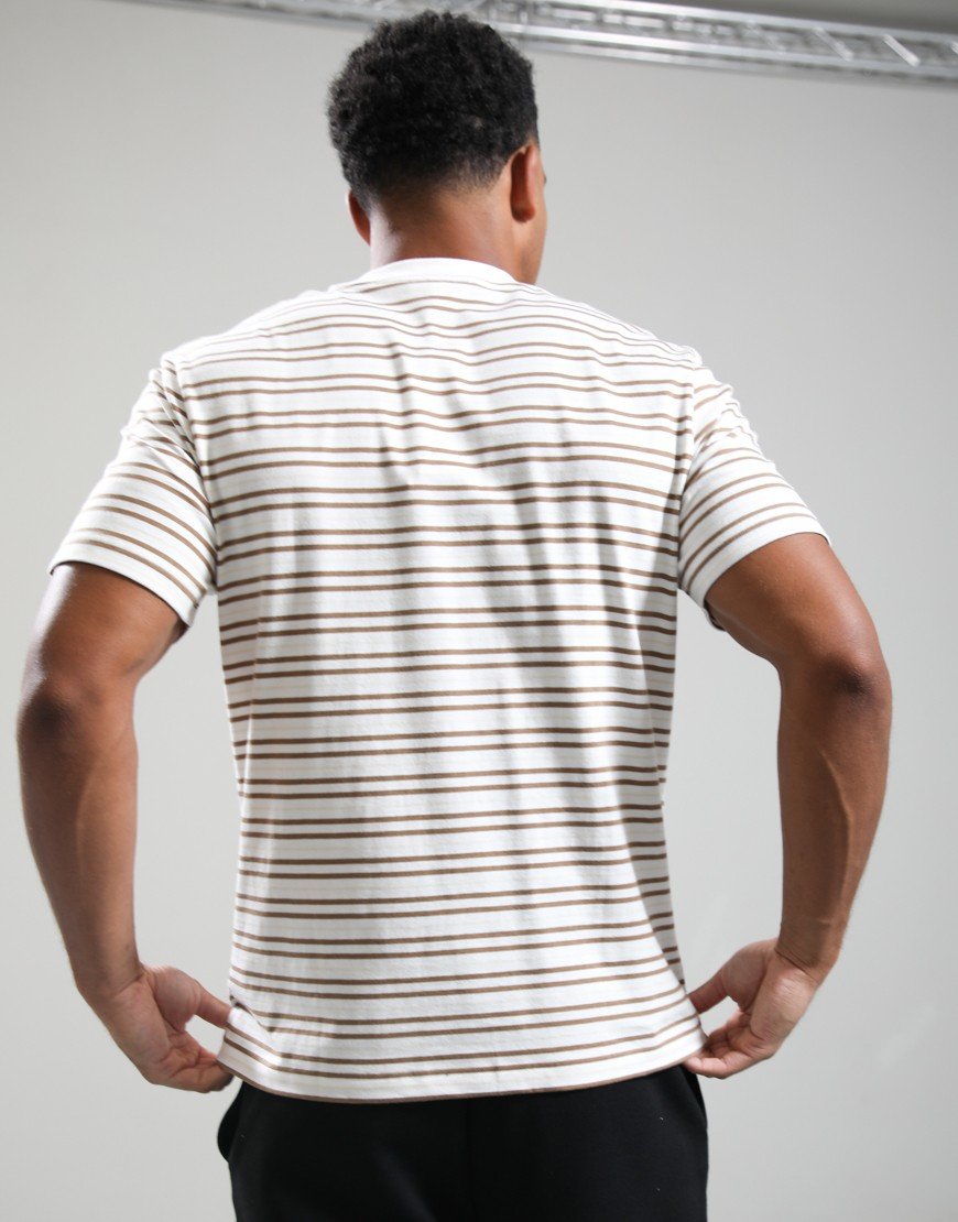 Lacoste Stripe T-Shirt Cookie/Flour